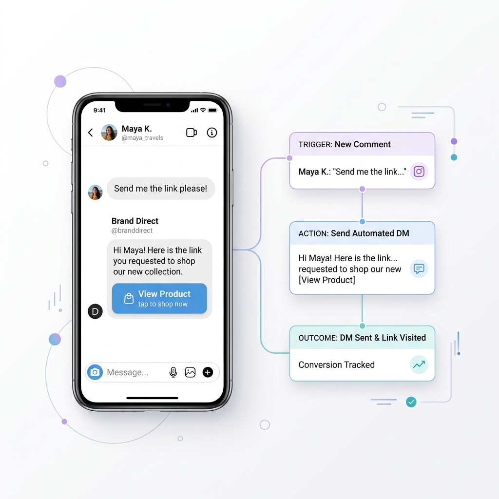ManyChat visual flowchart builder interface canvas